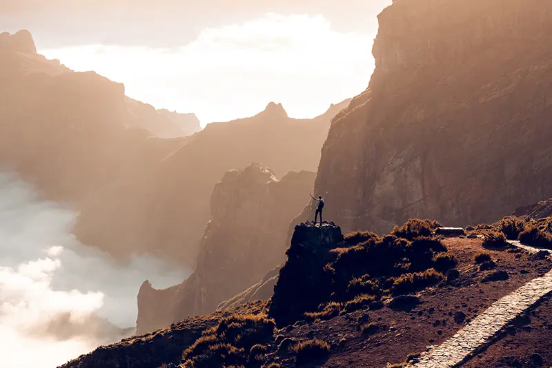 Madeira Mountain Peaks above Clouds